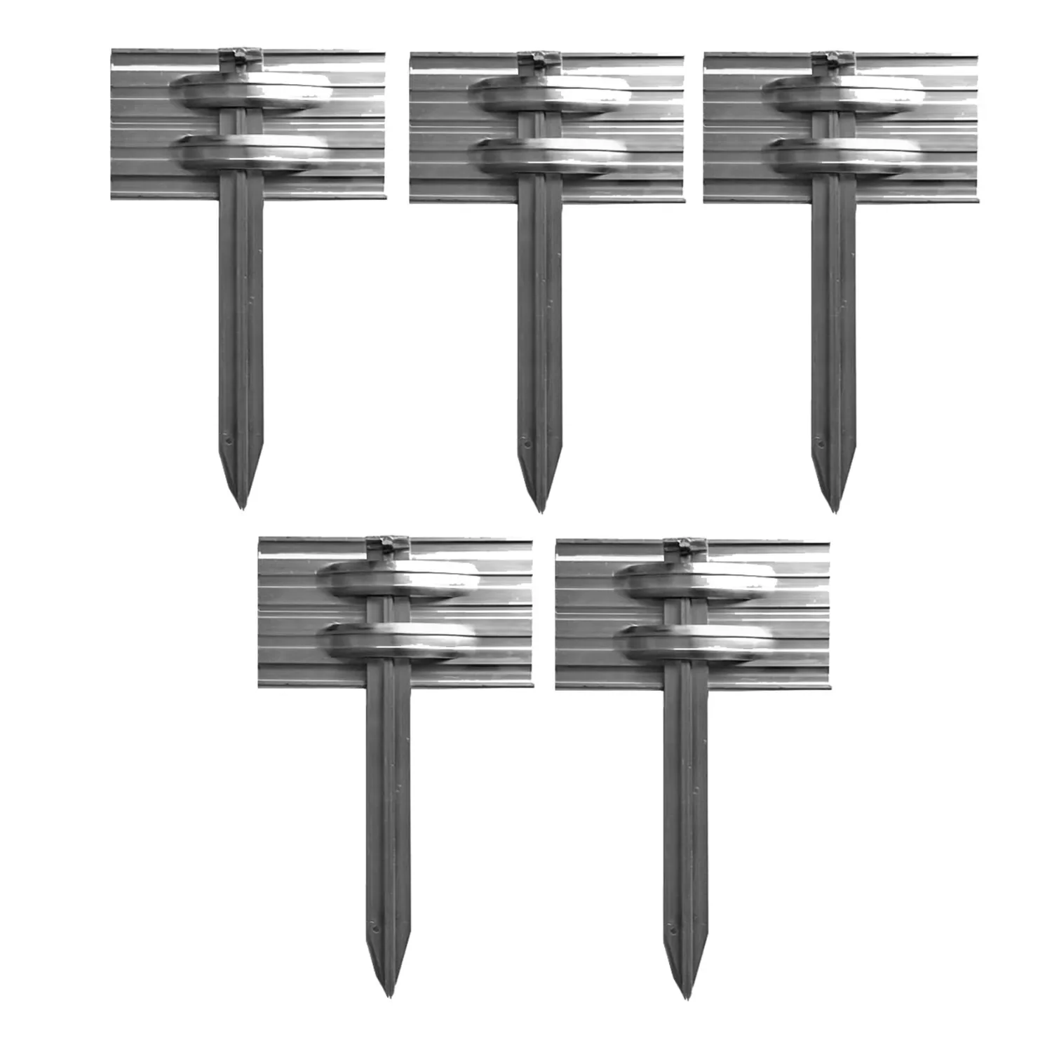 "Jeu de 5 Set d'ancrage pour Bordures de jardin Green Universe 10 cm | Bordure Jardin | Bordure jardin metal image"