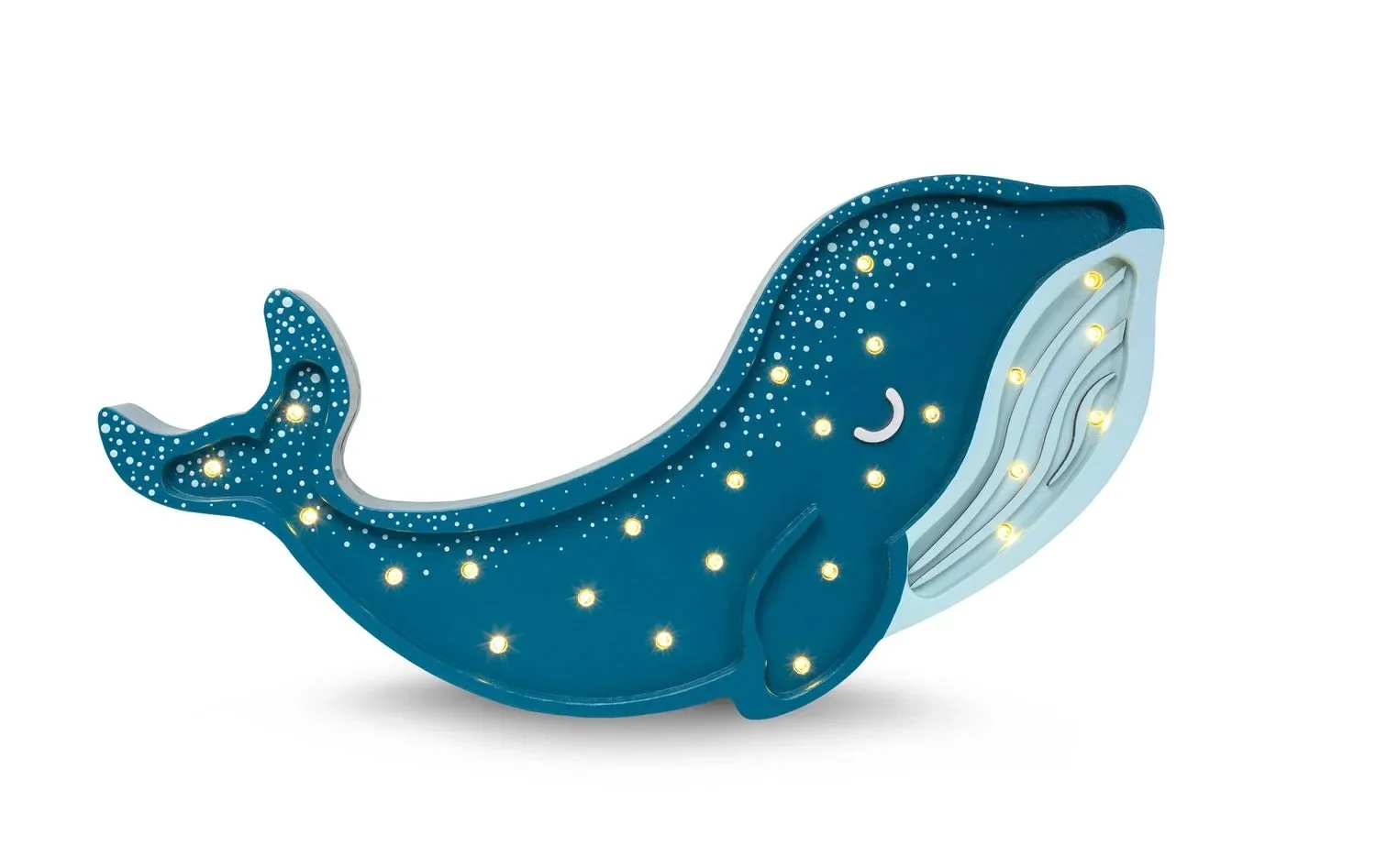 "Little Lights veilleuse enfant, lampe de nuit baleine – 100% pin naturel, couleur : Galaxy sarcelle image"
