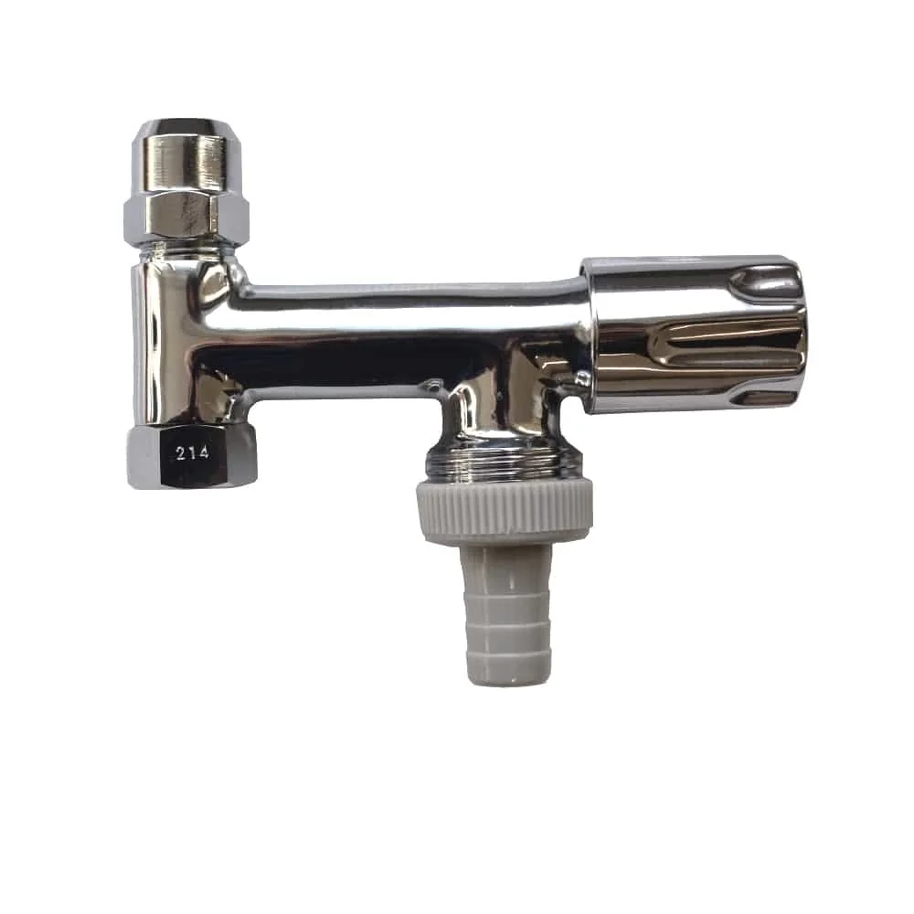 "Double Robinet d'arrêt avec Poignée Confort 3/8, 10 mm x 3/4, 53mm image"