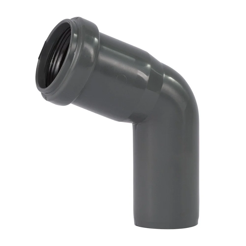 "Coude PVC Évacuation 75mm 67 Degrés - Haute Qualité image"