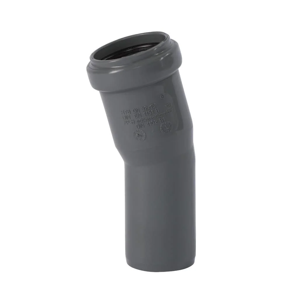 "Coude PVC Évacuation 15 Degrés DN110 - HTsafeB image"