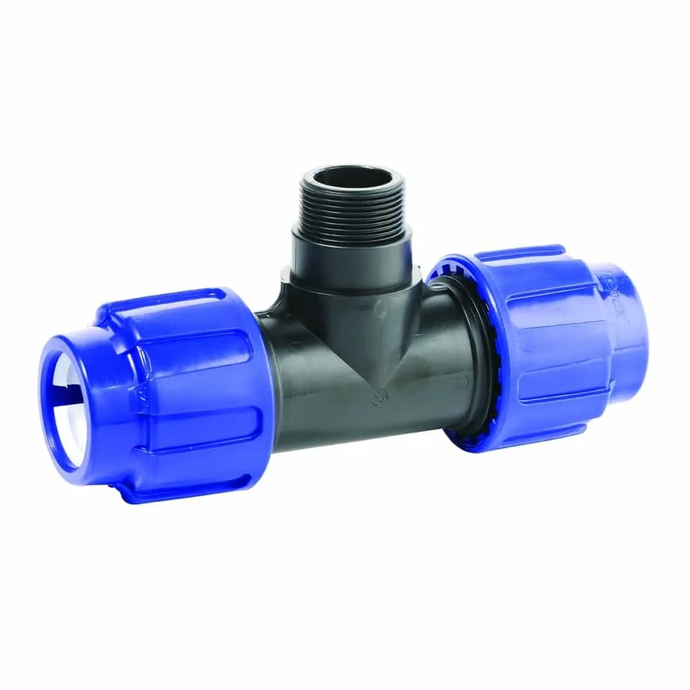 "Raccord PE en T 32mm, Connecteur de Serrage, PP, Apte à l'eau Potable image"