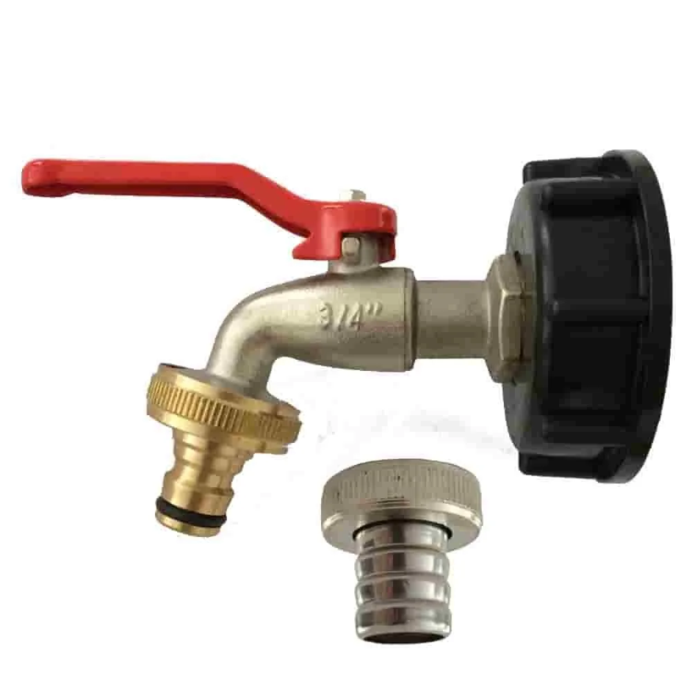 "Adaptateur IBC S60 avec Robinet 3/4" et Raccord Rapide image"
