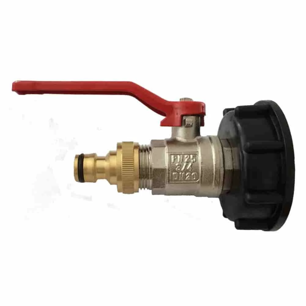 "Adaptateur IBC S60 avec Robinet et Raccord Rapide 3/4 Pouce image"