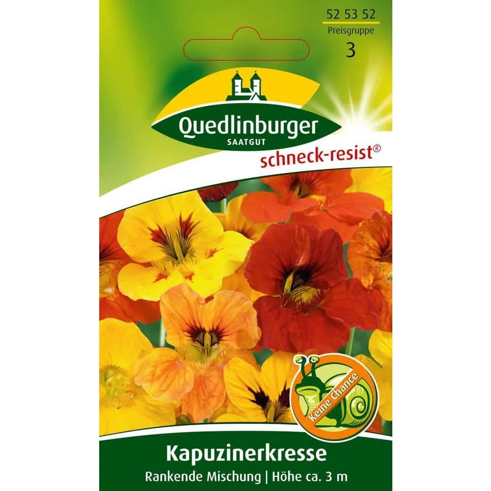 Graines de capucine, mélange grimpant et coloré, fleurs comestibles