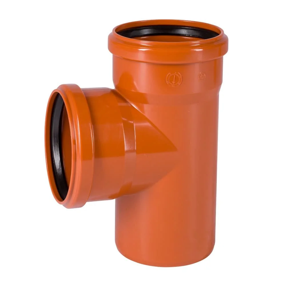 "Raccord PVC assainissement, embranchement PVC 250, DN/OD 250/250 87 degrés, coude PVC 87 degrés image"