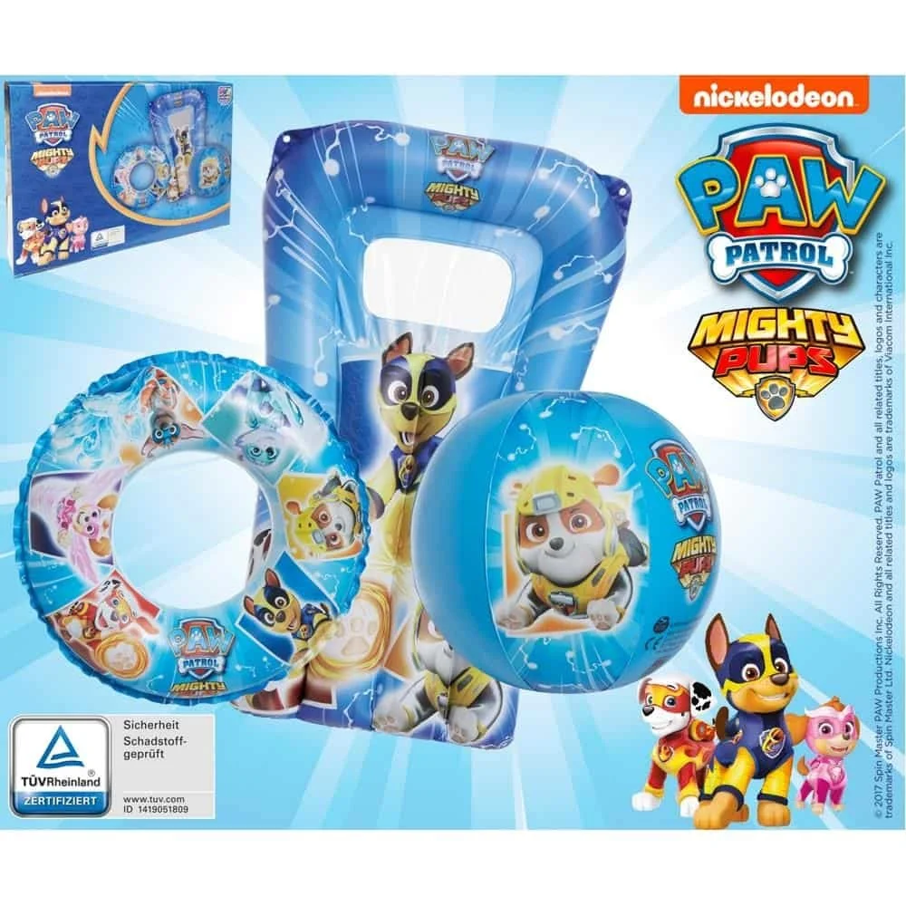 "Kit de jeux de plage 3 pièces : ballon, bouée, matelas enfant image"