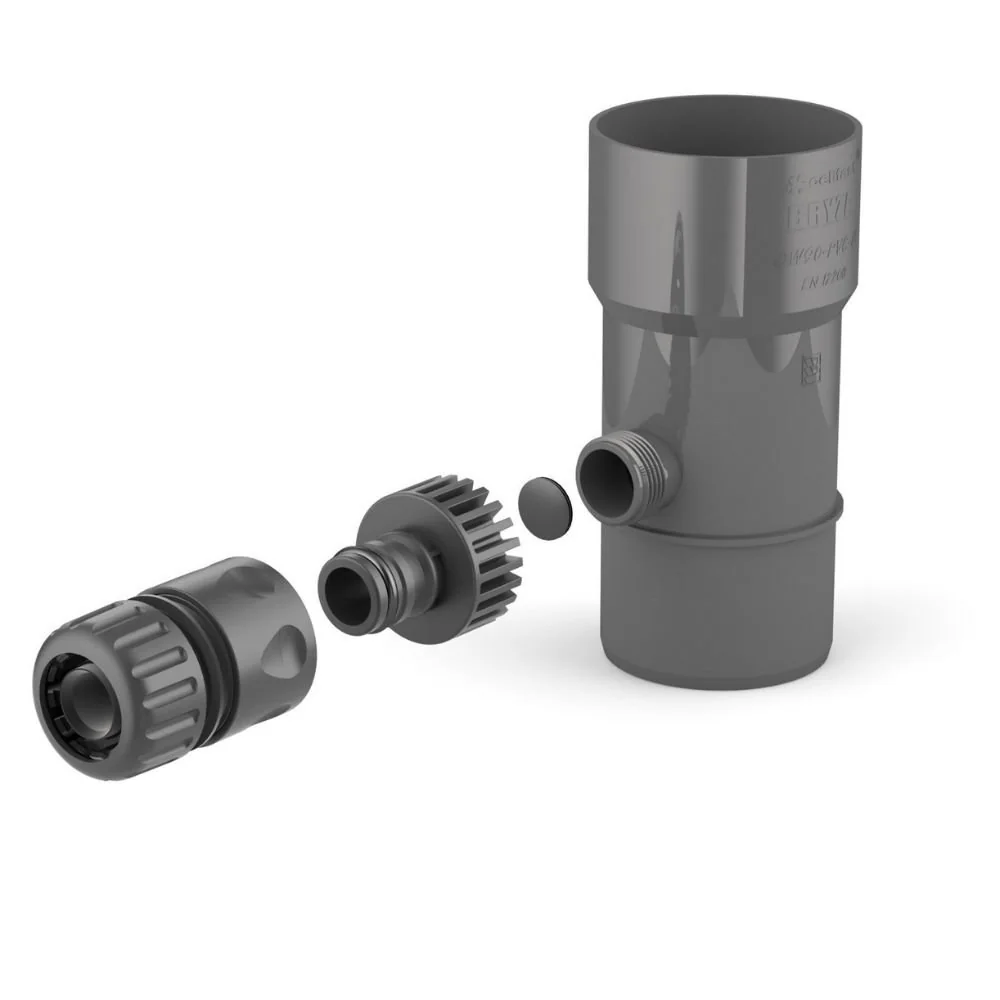 "Collecteur d'eau de pluie Graphite 63mm pour gouttière image"