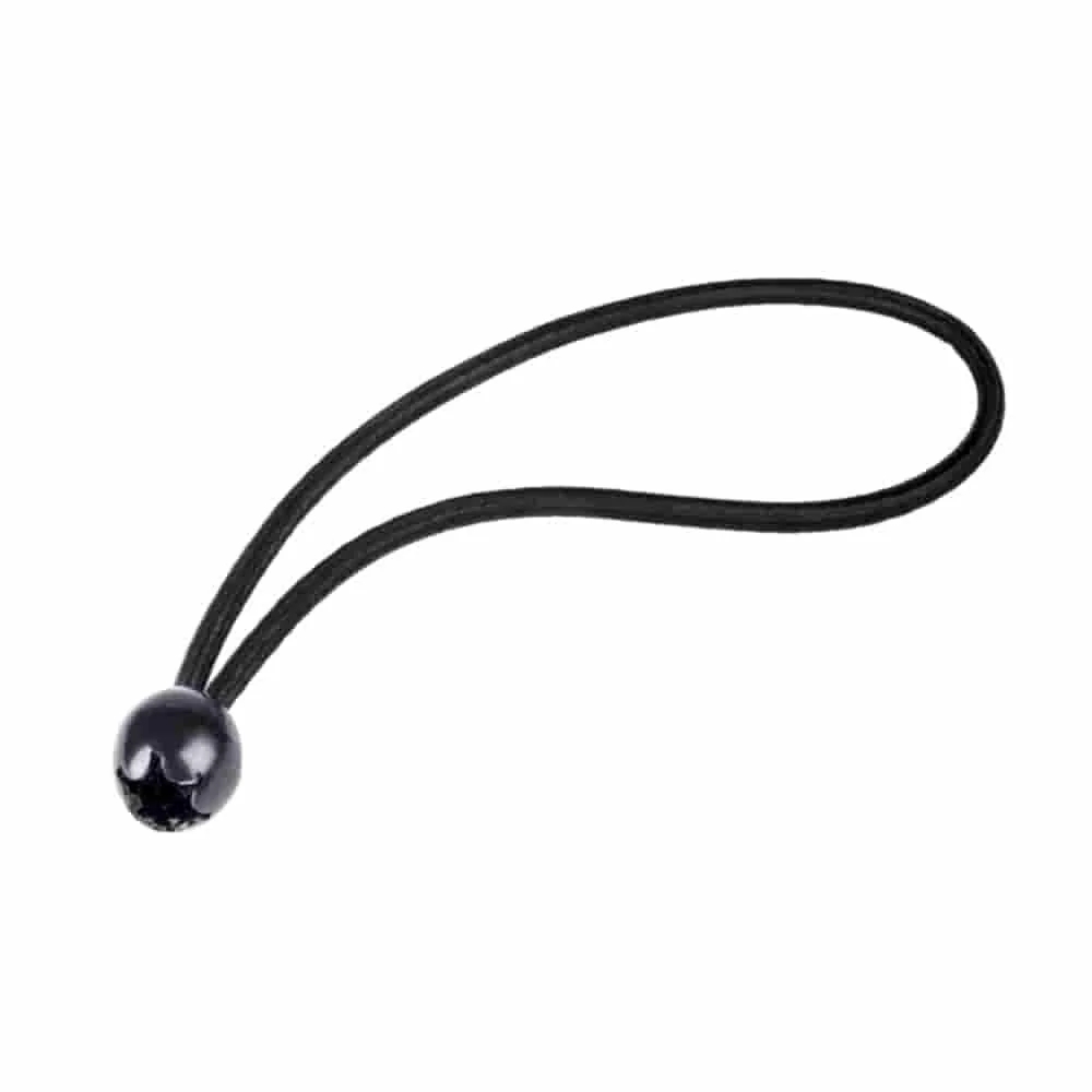 Tendeur de Bâche avec Boule, Sandow Élastique Noir 6mm x 18cm