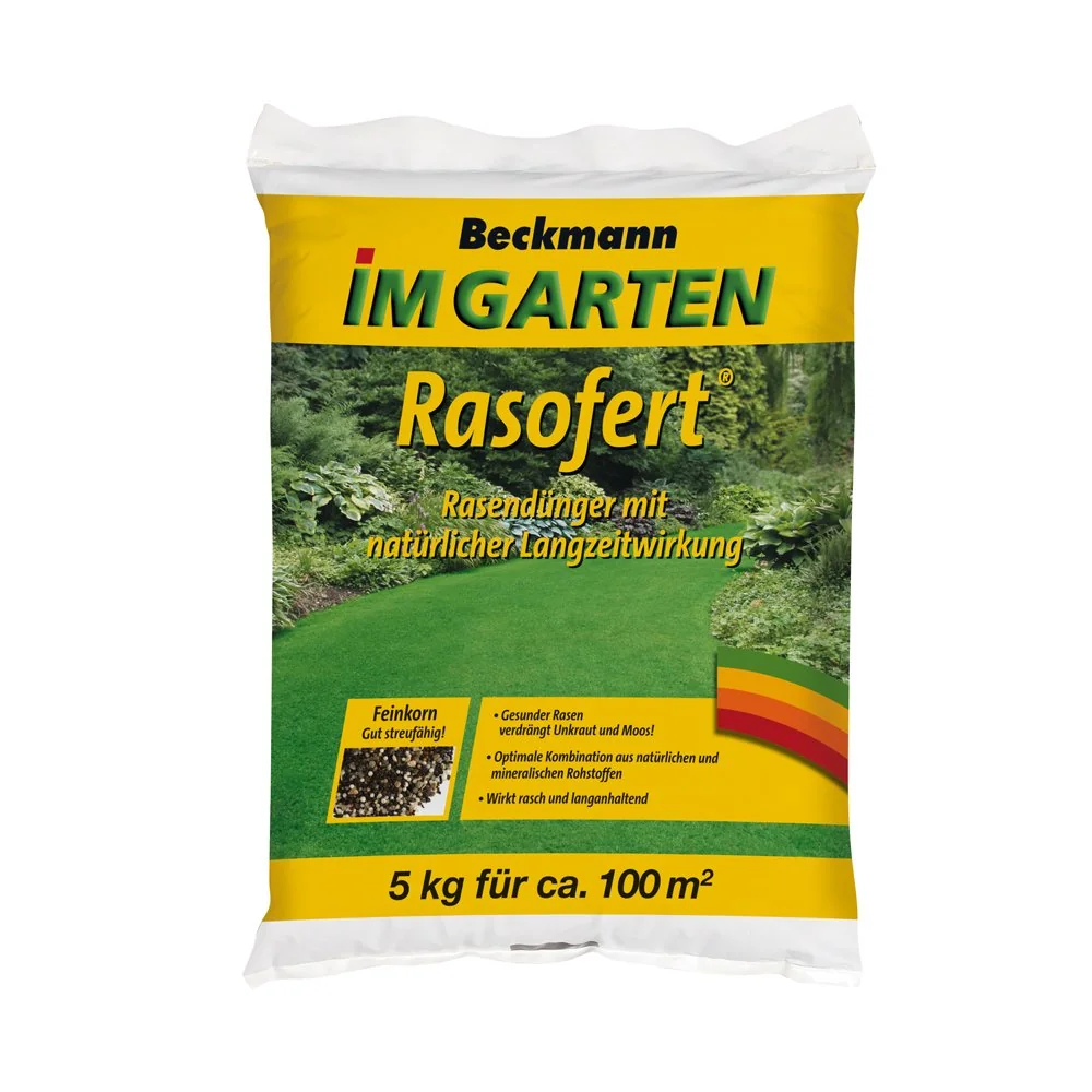 "5 kg d'engrais à gazon Beckmann Rasofert®, organo-minéral pour environ 100 m² image"