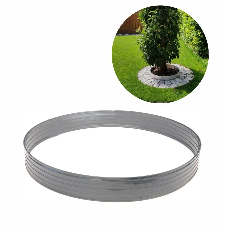 "Anneau d'arbre en alu hauteur 100 mm Diamètre 1 m | Bordure Jardin | Bordures de Jardin image"