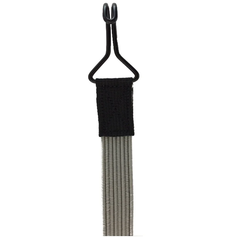 "Sandow Plat avec Crochets Doubles, 100 cm, Gris – Sangles Élastiques de Serrage image"