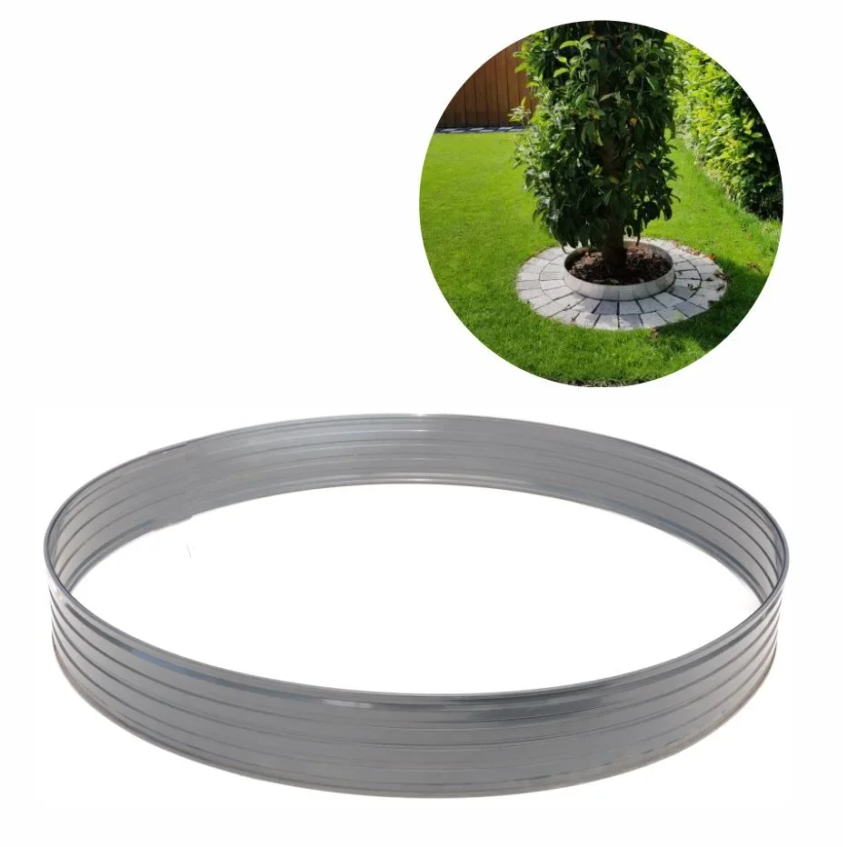 Anneau d'arbre en alu hauteur 100 mm Diamètre 1.2 m | Bordure Jardin | Bordures de Jardin
