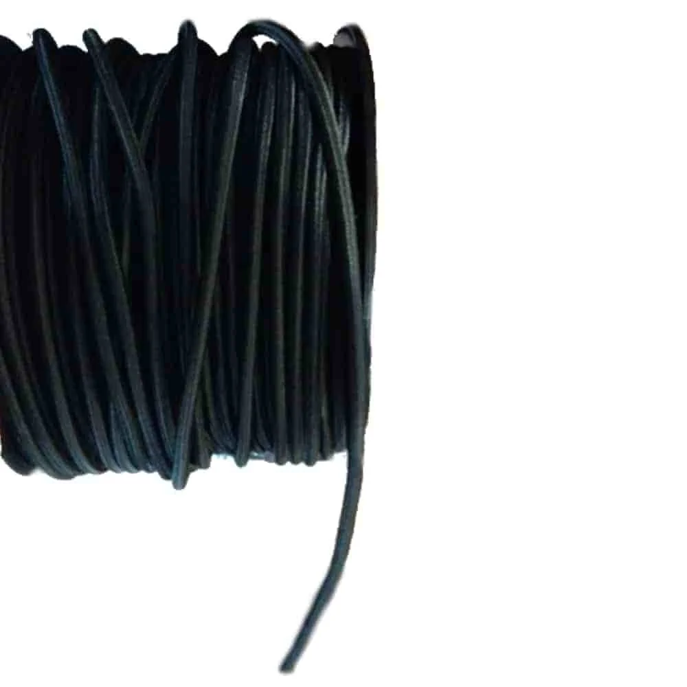 "Corde Élastique Noire 6mm, 75m - Fixation Bâche & Filet image"