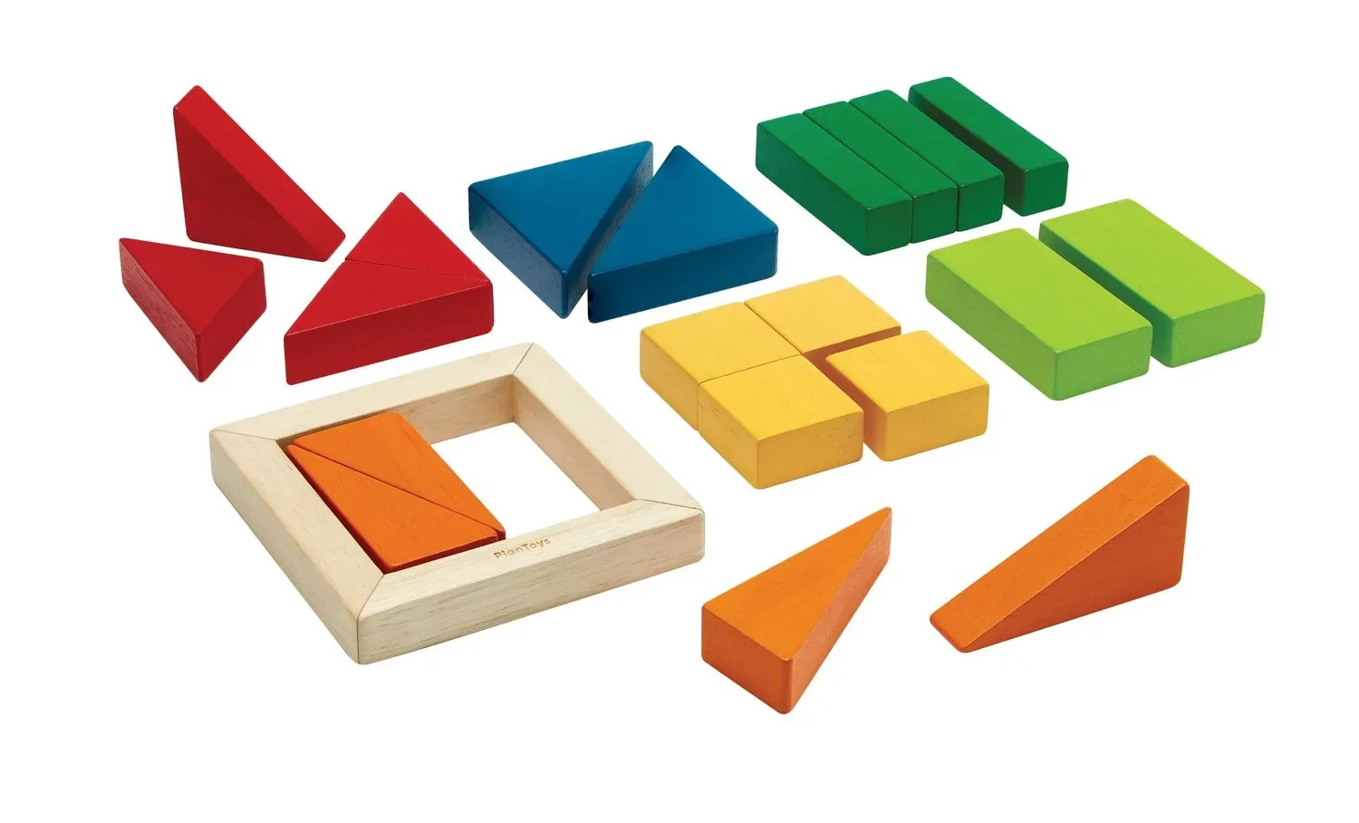 "Plan Toys - Blocs de construction en bois - Geo Blocks Unit Link image"