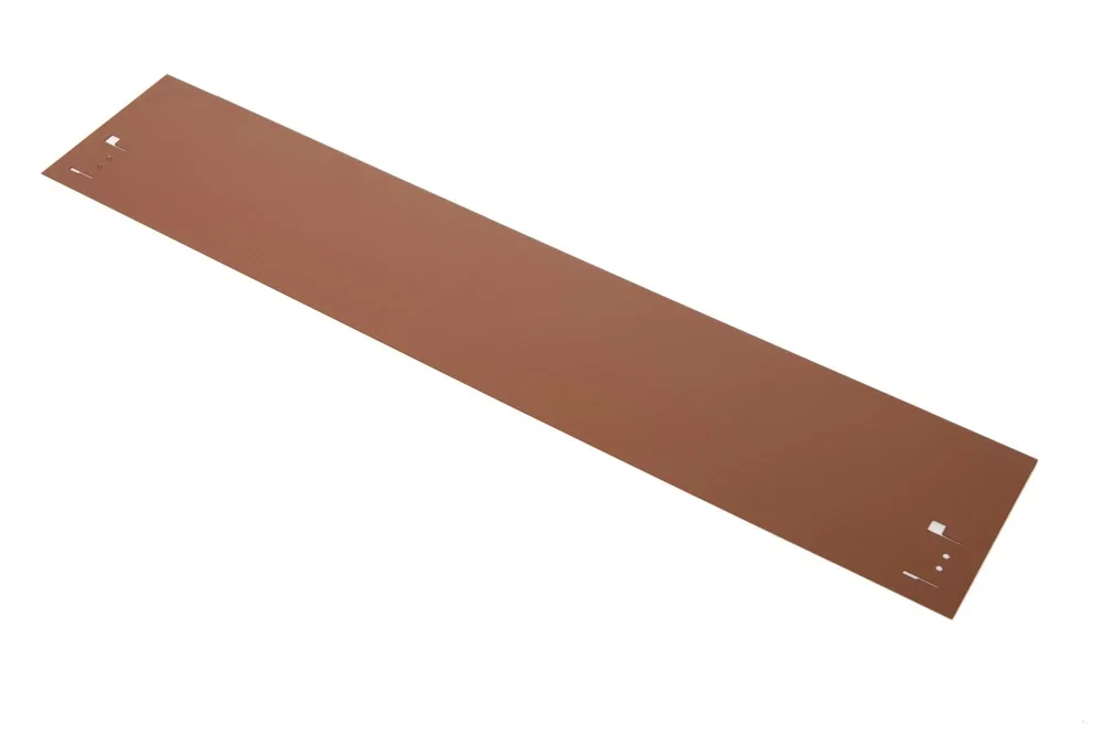 "Bordure de pelouse métallique, hauteur 13,5-18,5 cm, longueur 120 cm, marron, 1 pièce image"