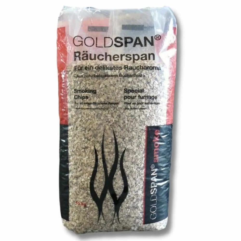 "Copeaux de Fumage de Hêtre Goldspan 15kg pour Fumoir et Smoker image"