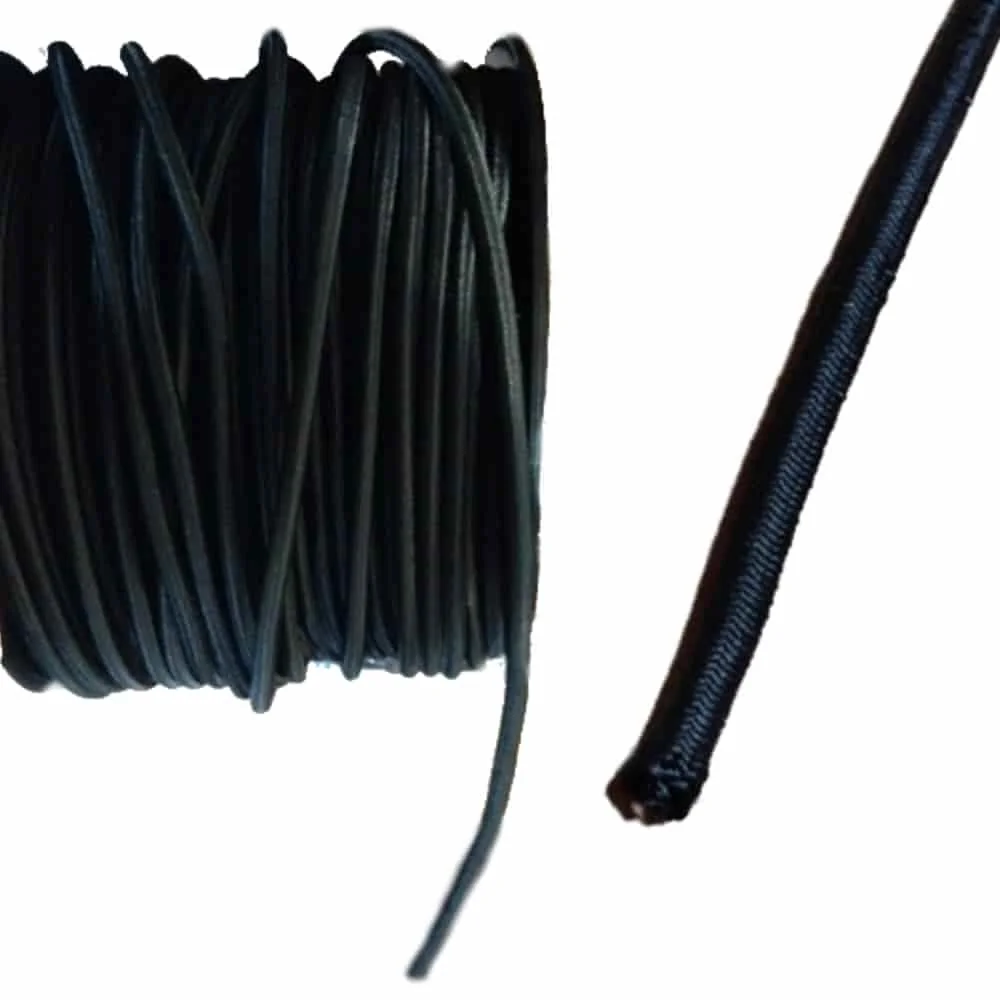 "Corde Élastique Noire 8mm x 15m UV pour Bâche et Filet image"