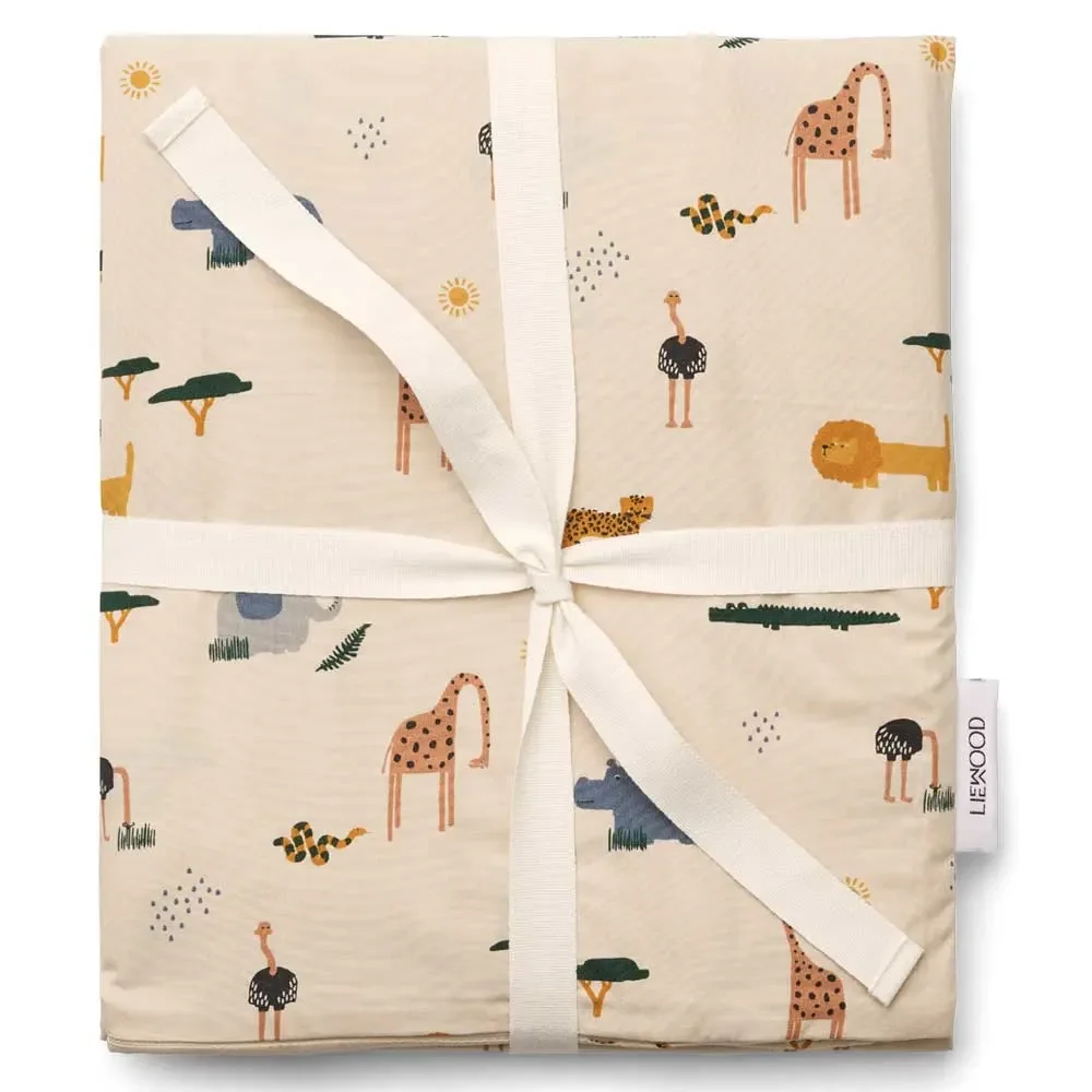 "Liewood "Carl" Parure de lit Safari Mix beige 140 x 200 image"