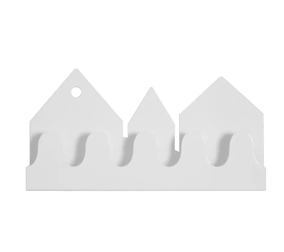 "Roommate Etagere murale / Porte manteau Village métal blanc image"