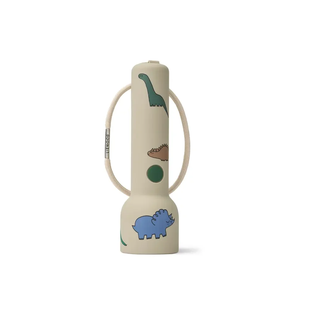 "Lampe torche en silicone pour enfants Liewood Gry – Lampe de jeu et d'exploration antidérapante en 100 % silicone, motif dinosaure/brouillard image"