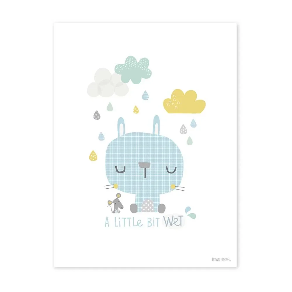 "Lilipinso Poster Lapin sous la pluie image"