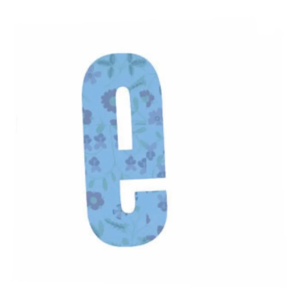 Lilipinso sticker bleu lettre e