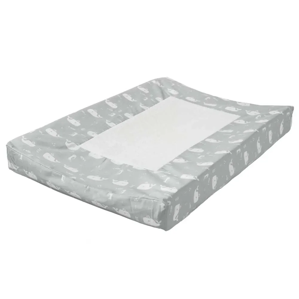 "Fresk matelas à langer housse baleine gris image"