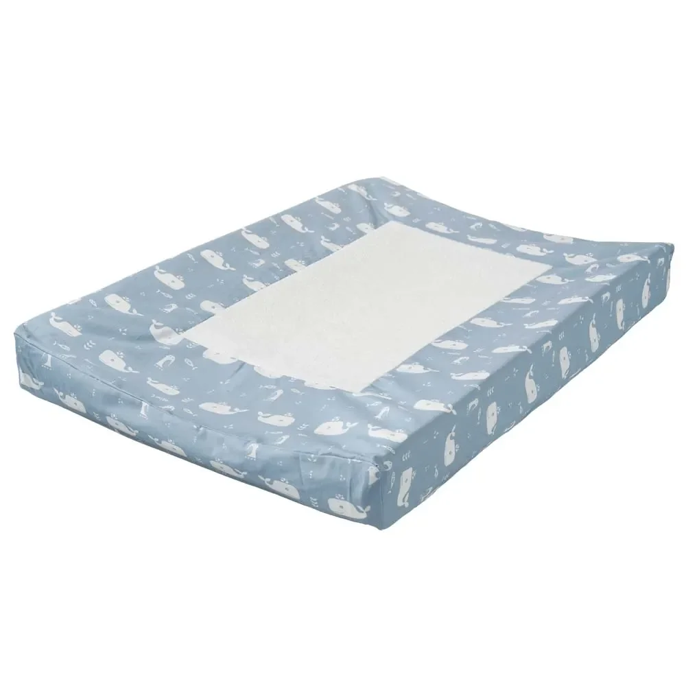 "Fresk matelas à langer housse baleine bleu image"
