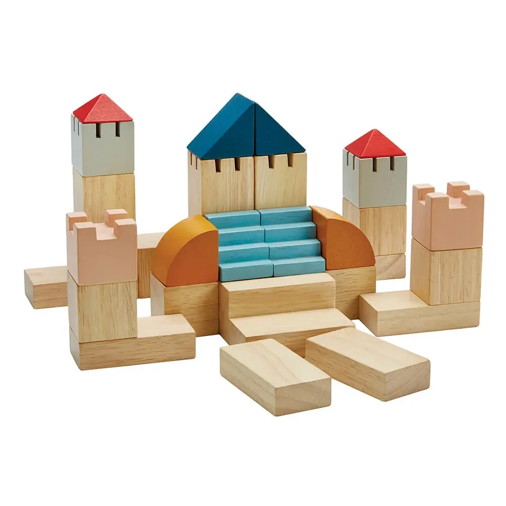 "Plan Toys Blocs de construction Orchard bois coloré image"