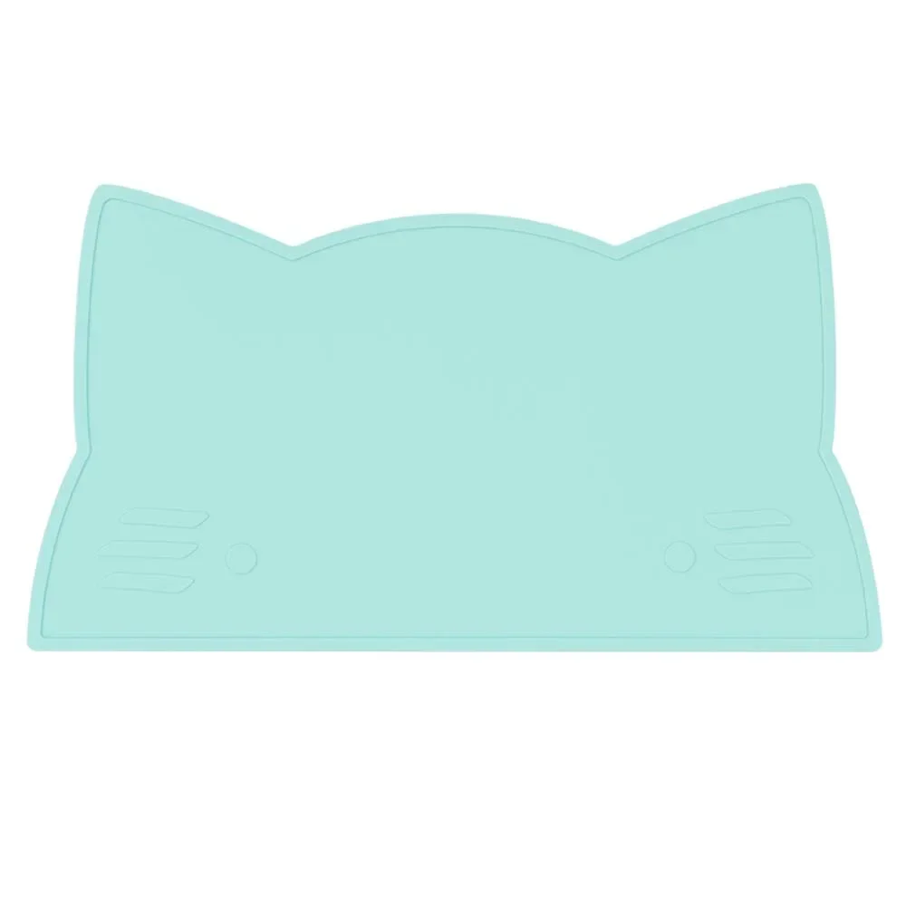 "We Might Be Tiny Set de table enfant silicone chat menthe image"