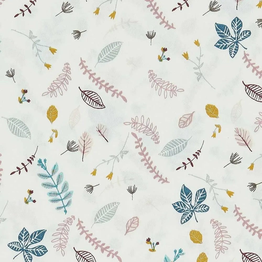 "Cam Cam Drap housse 70 x 140 cm feuilles rose image"