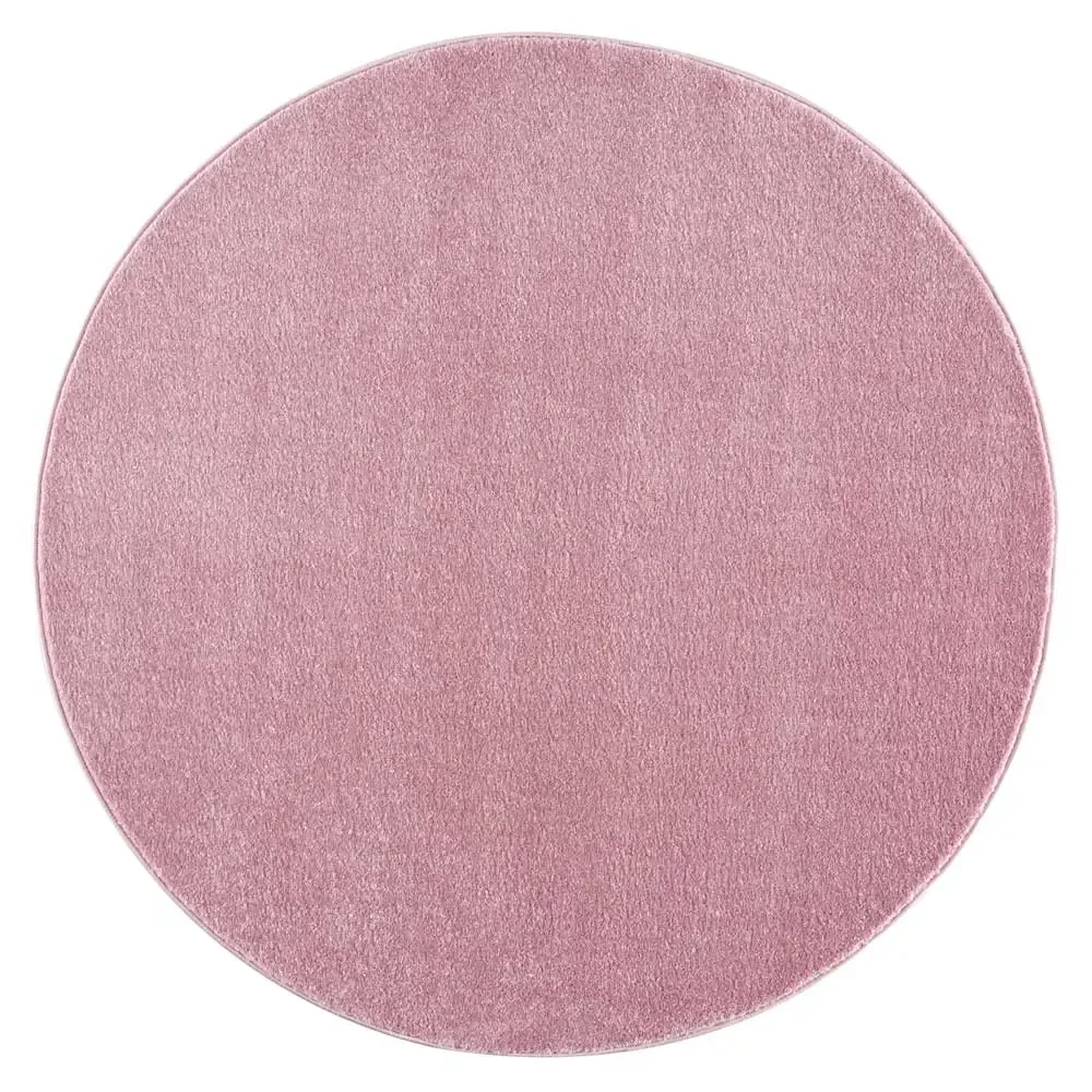 "Livone Tapis rond uni rose image"