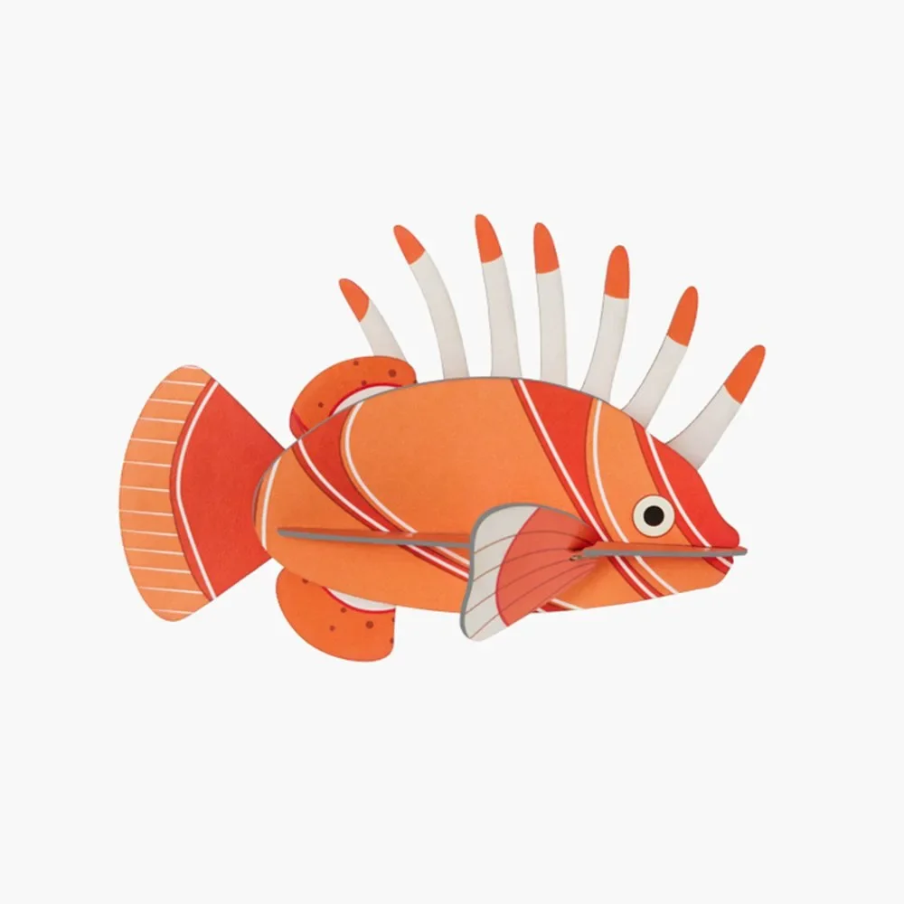 "studio ROOF 3D poisson-lion orange carton image"