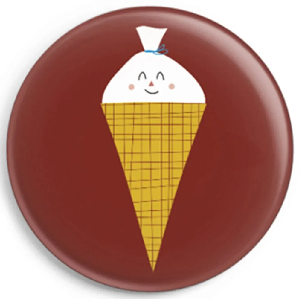 "Ava & Yves Enfants Bouton / Badge Cartable jaune image"