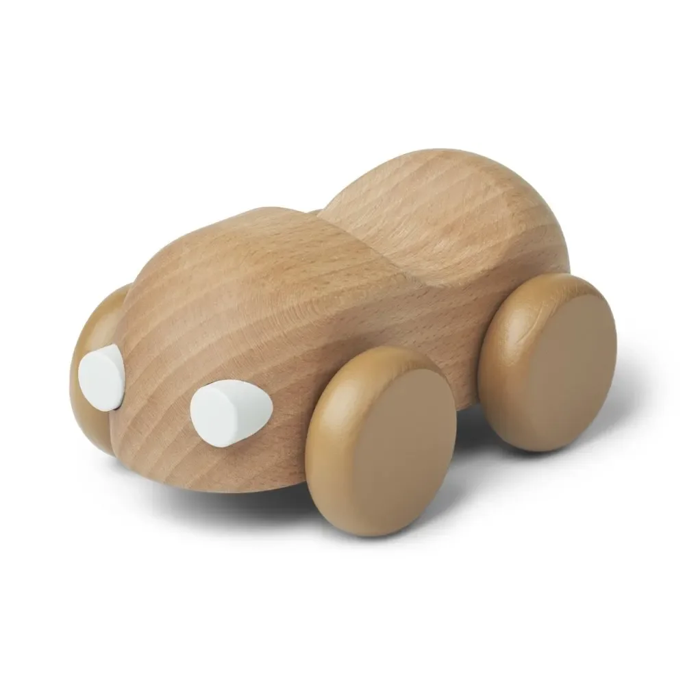 "Liewood voiture en bois "Ilona" caramel doré image"