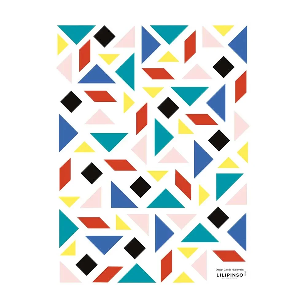 "Lilipinso stickers muraux Tangram multicolore image"