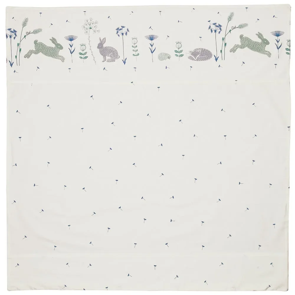 Taftan Lit bebe lingerie "Hello World" bleu vert 80 x 80