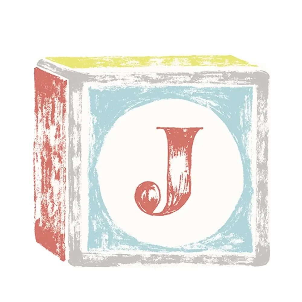 "Lilipinso Sticker lettre sur cube de jeu J image"