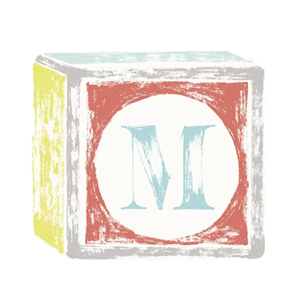Lilipinso Sticker lettre sur cube de jeu M