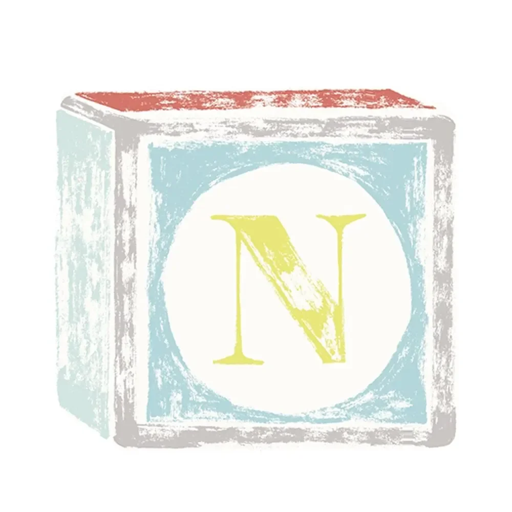 Lilipinso Sticker lettre sur cube de jeu N