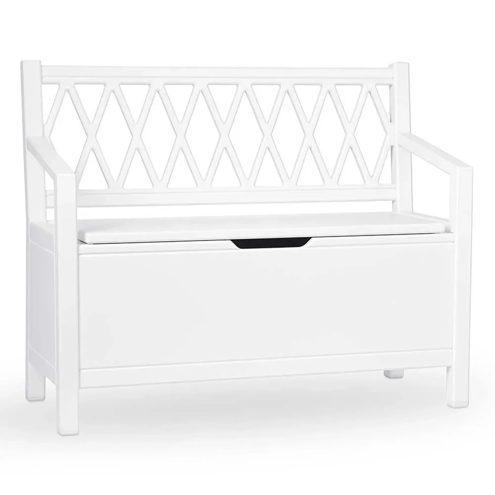 "Cam Cam Banc de rangement pour enfants Arlequin blanc image"
