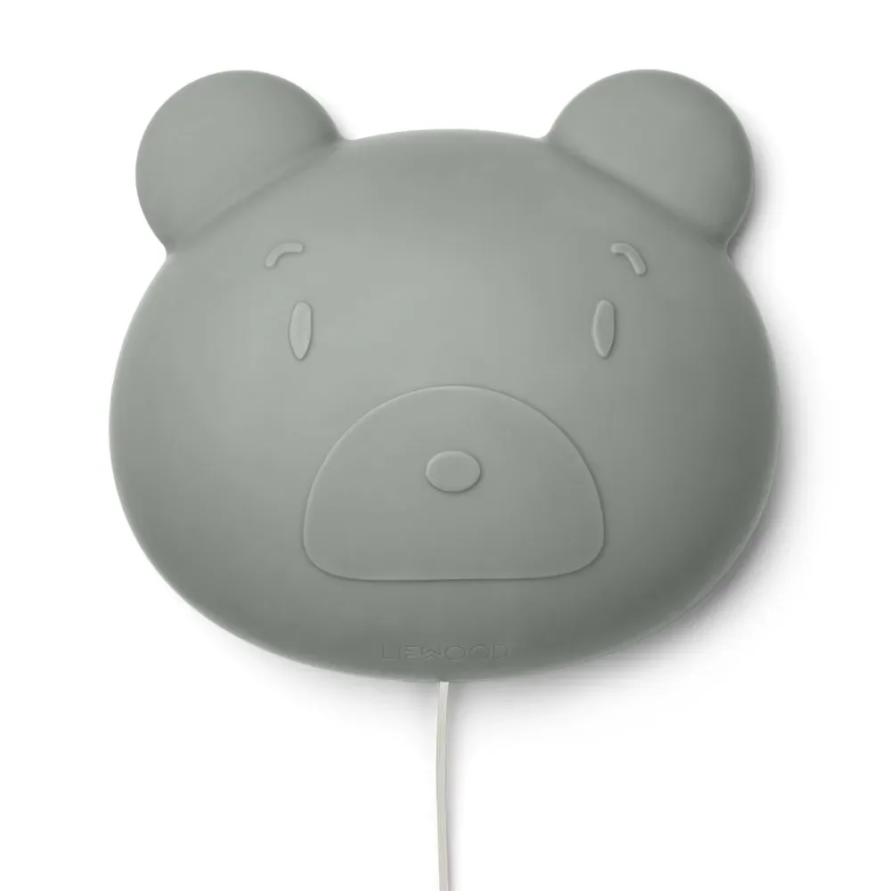 Liewood lampe murale "Vega" ourson silicone bleu pigeon