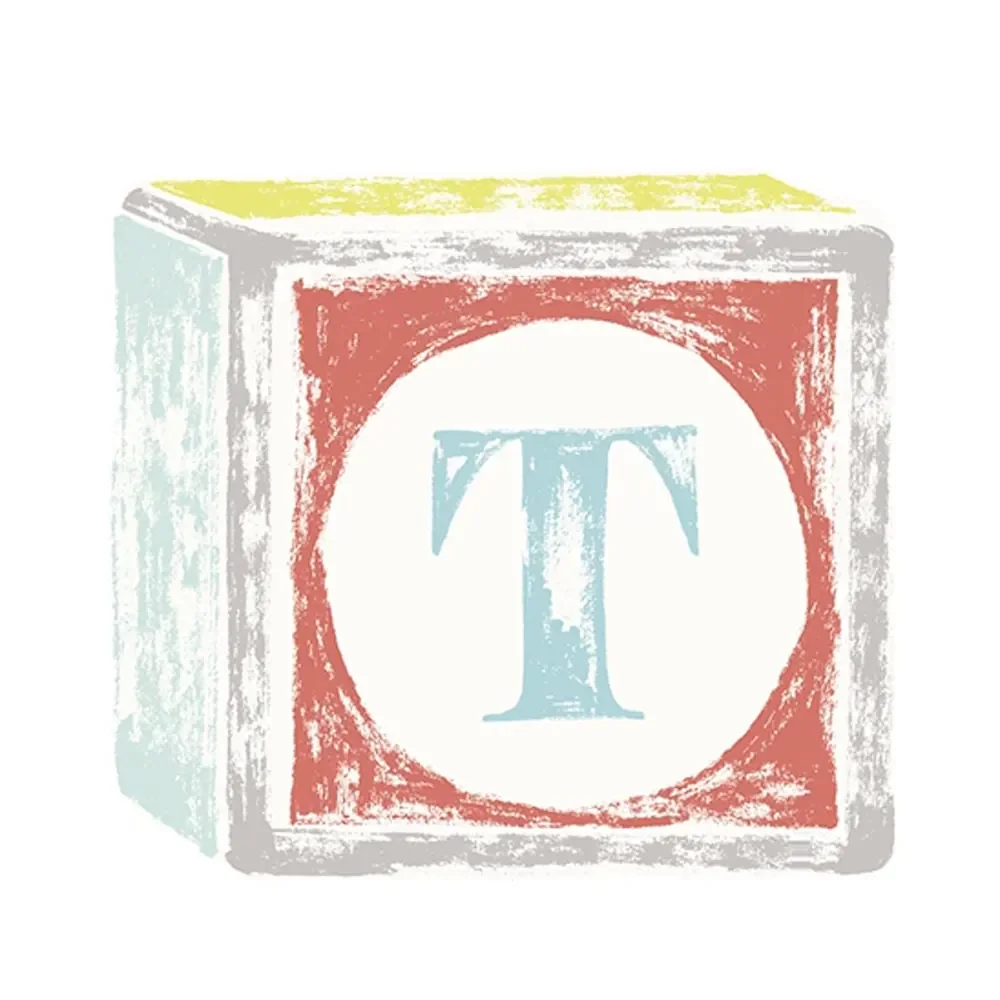 "Lilipinso Sticker lettre sur cube de jeu T image"