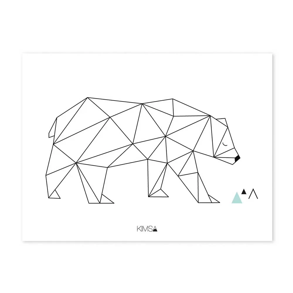 "Lilipinso Poster Ourson Origami image"