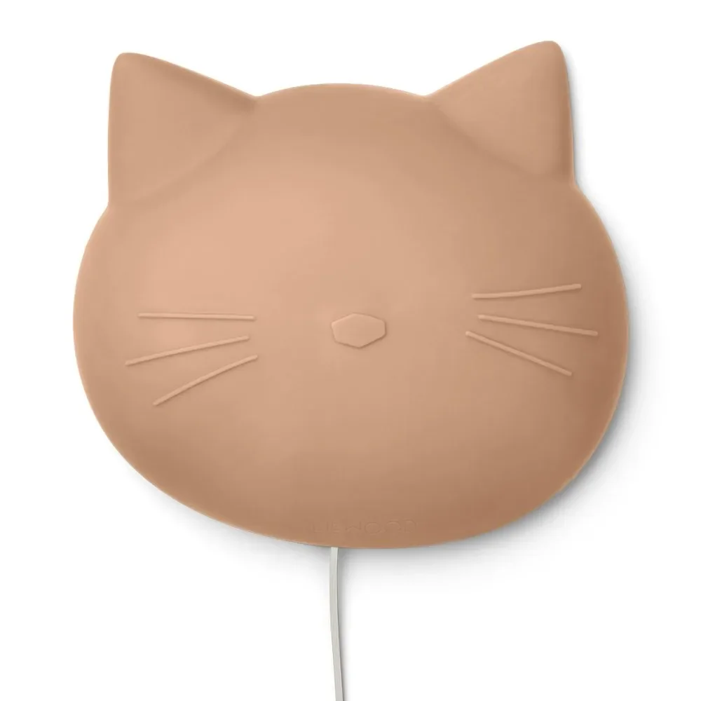 "Liewood lampe murale "Vega" chat silicone tuscany rose image"