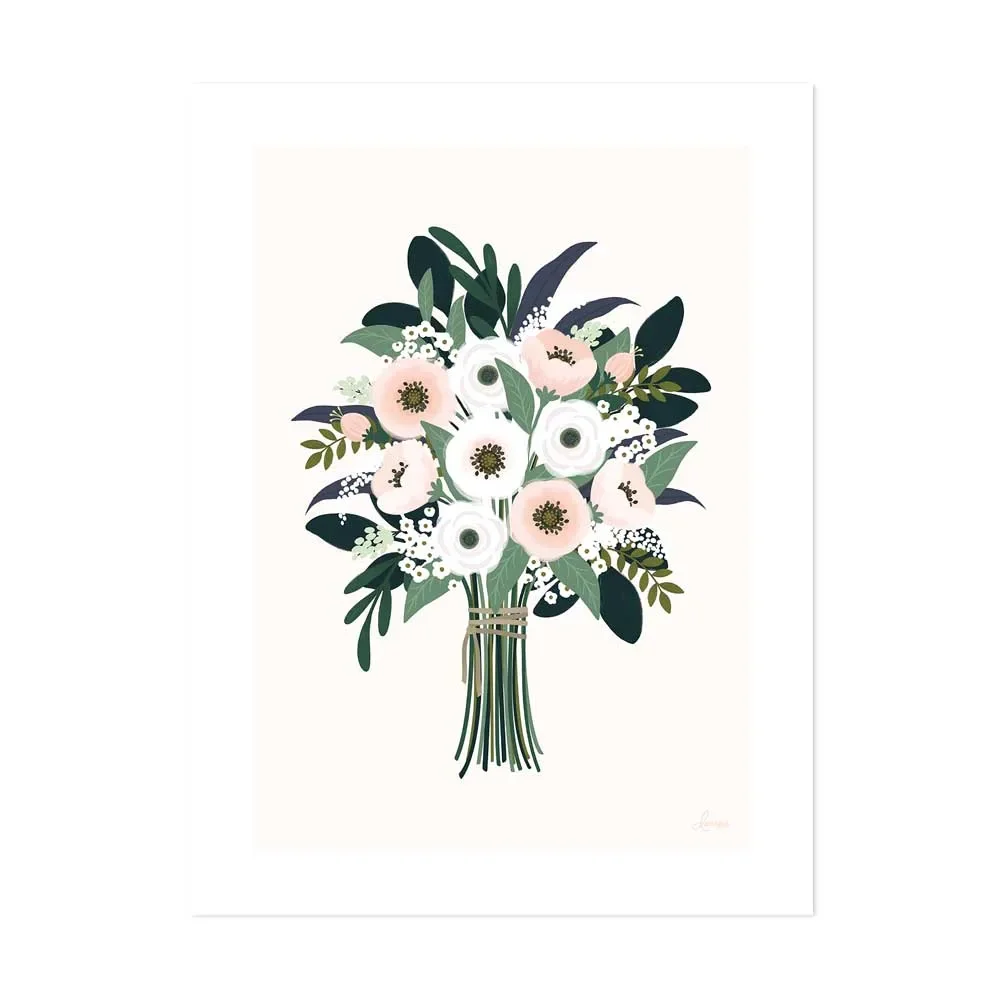 "Lilipinso Poster Joli bouquet rose vert image"