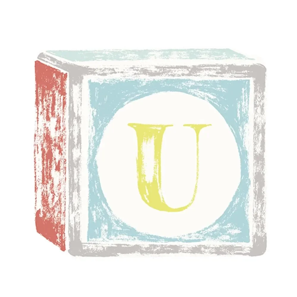 "Lilipinso Sticker lettre sur cube de jeu U image"