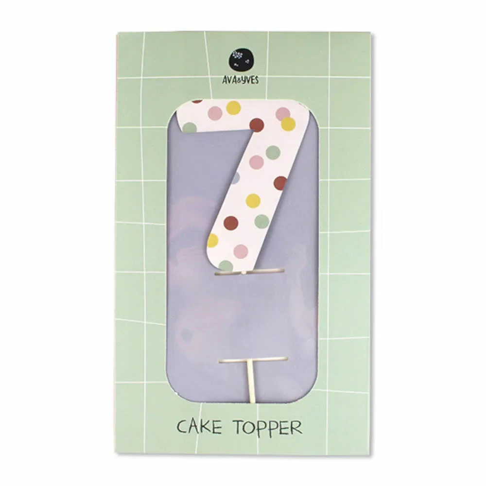 "Ava & Yves Cake Topper chiffre "7 image"