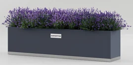 "Jardinière Balcon Acier Galvanisé 100cm - Pot de Fleur Balcon Durable image"